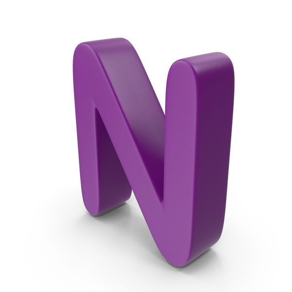 the letter n in purple