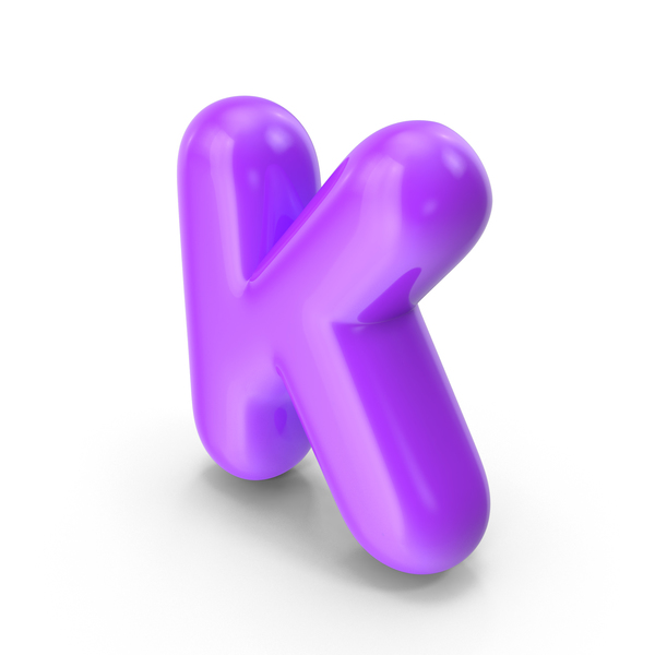 Purple Toon Balloon Letter K PNG Images & PSDs for Download