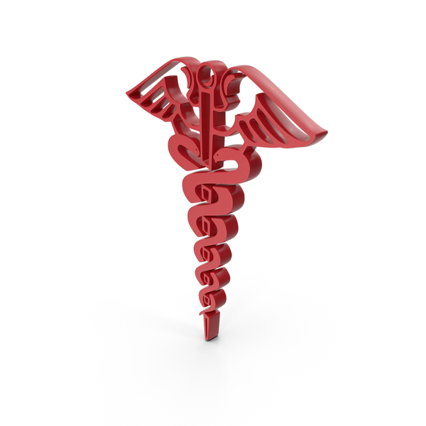 red caduceus medical symbol