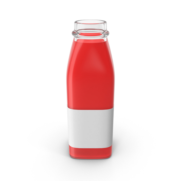 Red smoothie bottle mockup