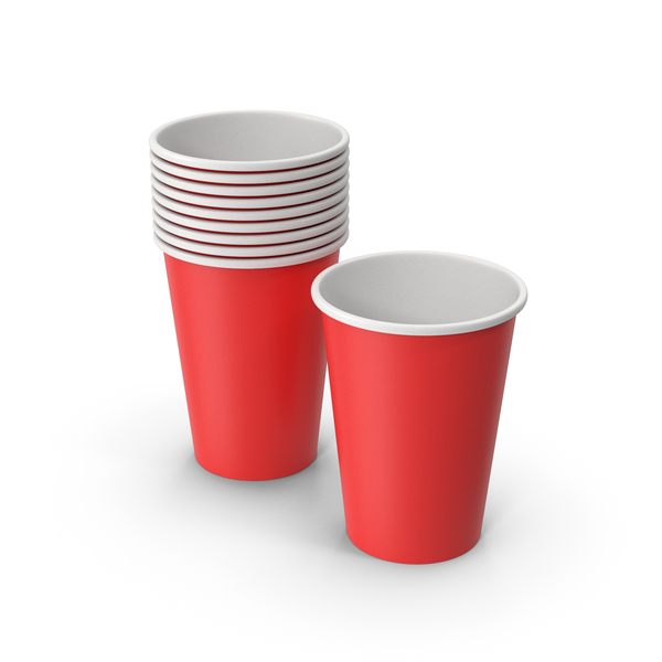 Red Paper Cups Stack PNG Images & PSDs for Download