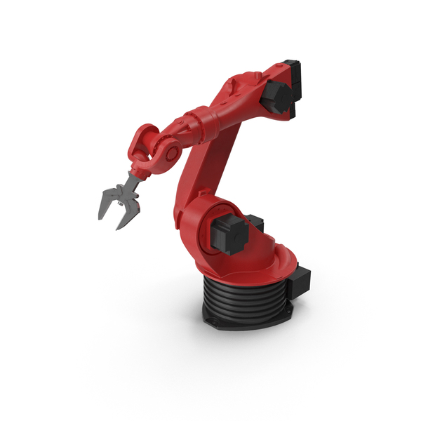 red robot arm