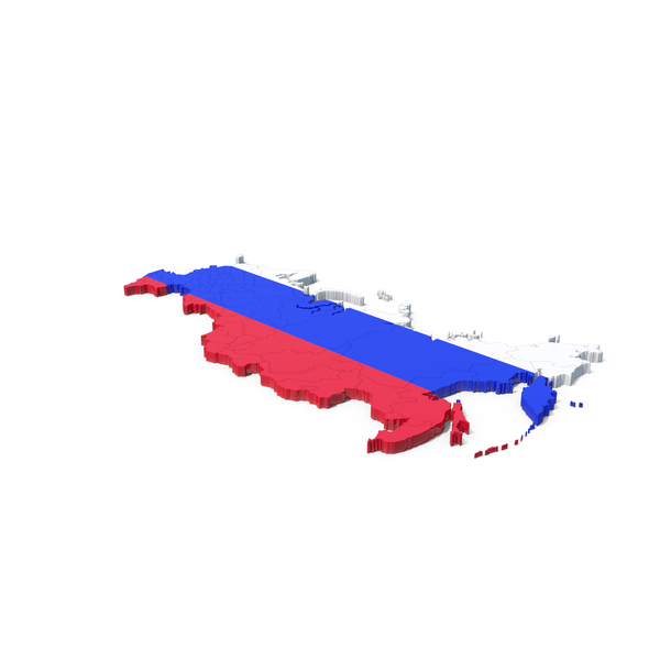 Russia Flag Map Stock Illustration