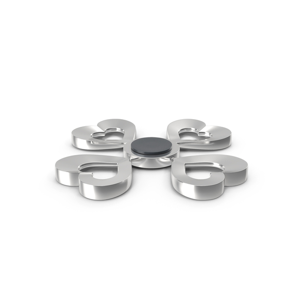 Silver Heart Fidget Spinner PNG Images PSDs for Download PixelSquid S119041831