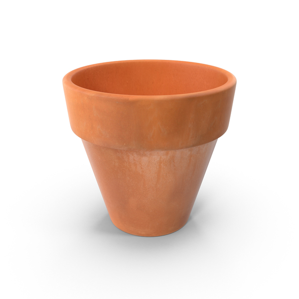 An Empty Terra Cotta Clay Plant Pot Stock Photo - Download Image