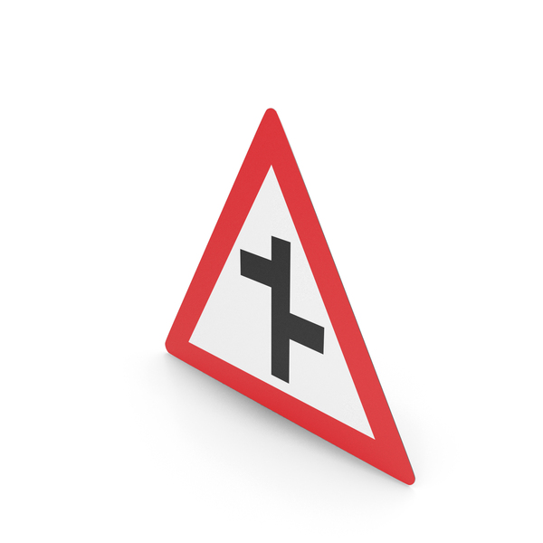 South African Staggered Side Road Junctions Ahead Sign Png Images