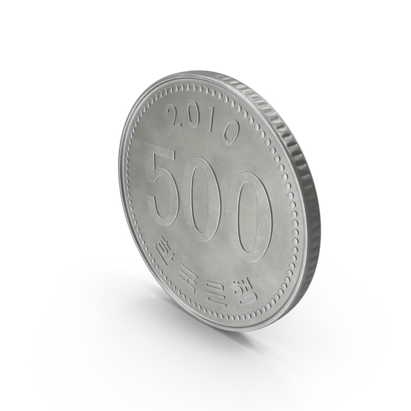 South Korean 500 Won Coin PNG Images PSDs for Download