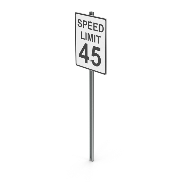 Speed Limit 45 Road Sign PNG Images PSDs For Download PixelSquid 