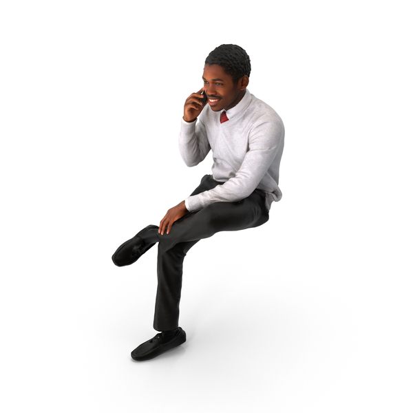 Spring Business Man Sitting on Phone PNG Images & PSDs for Download