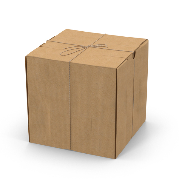 Square Cardboard Box with Twine PNG Images & PSDs for Download