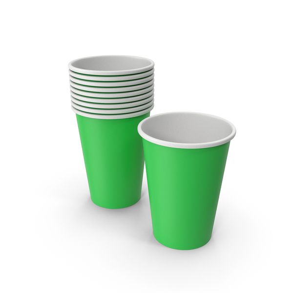 Stack Of Green Plastic Cups PNG Images & PSDs for Download