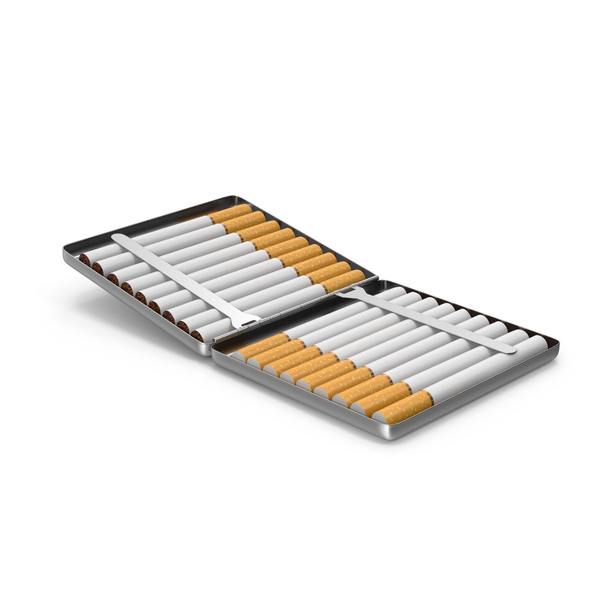 Metal Cigarette Case Gold and Black with Cigarettes PNG Images & PSDs for  Download