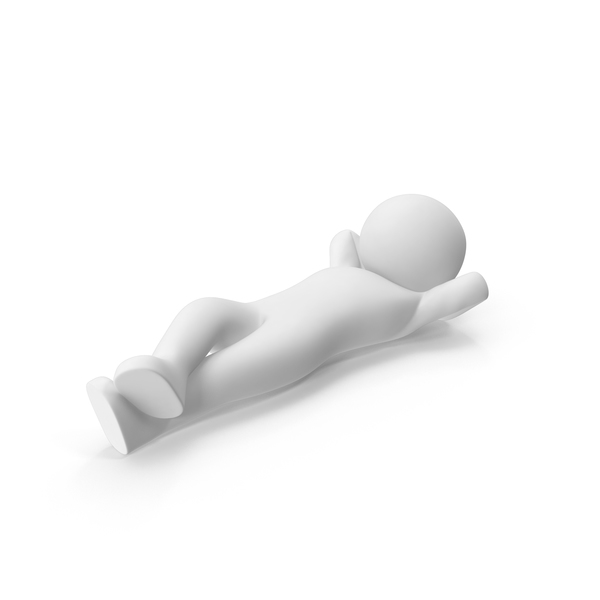 stick figure lying down
