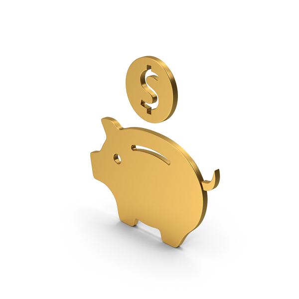 Piggy, bank, gold 3D illustration - Download on Iconfinder