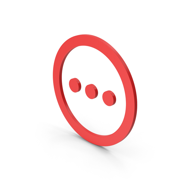 Three Dots Icon With Shadow. Red Symbol, Sign Stock Photo, Picture and  Royalty Free Image. Image 124842087.