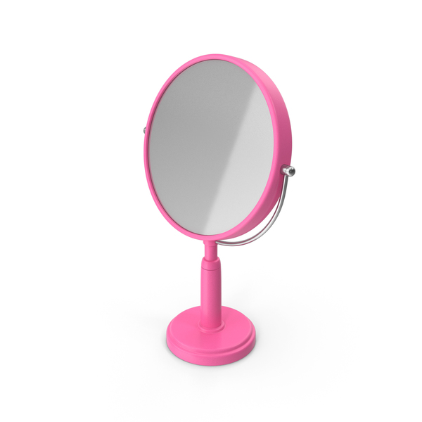 pink table mirror