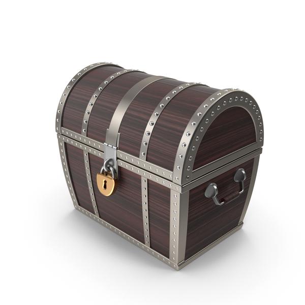 Treasure chest with gold | 3D model