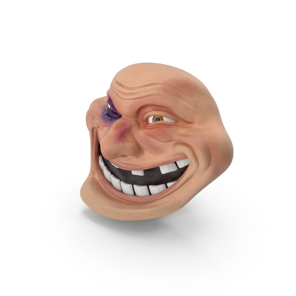 Trollface. Internet troll 3d illustration Stock Illustration