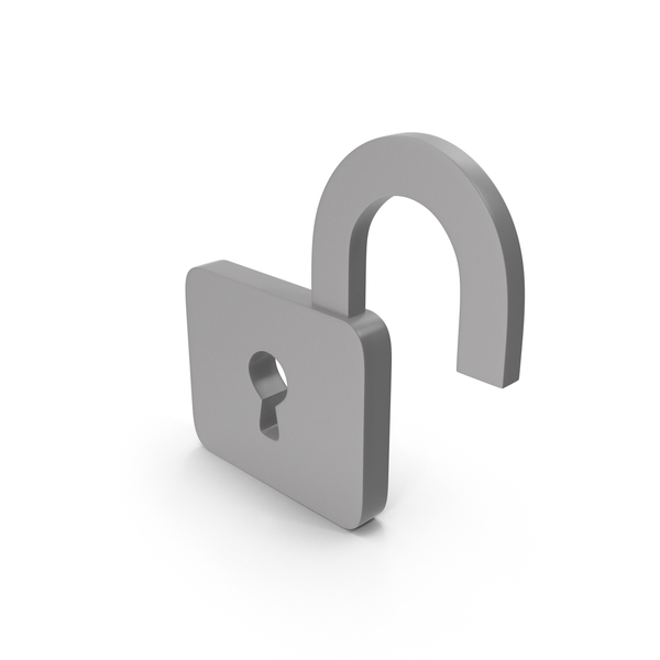 Silver locked padlock 14585783 PNG