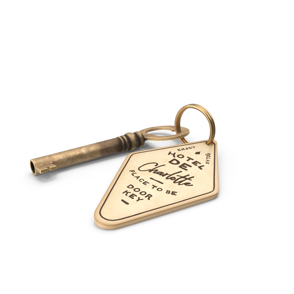 Vintage Style Motel Keychain Retro The Overlook Hotel Red
