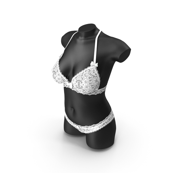 Black and gray lacy underwear set hanging Vector Image
