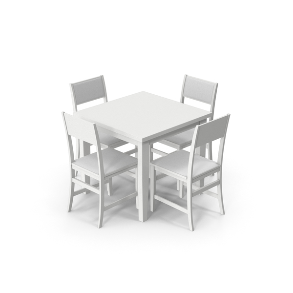 White table best sale and chairs