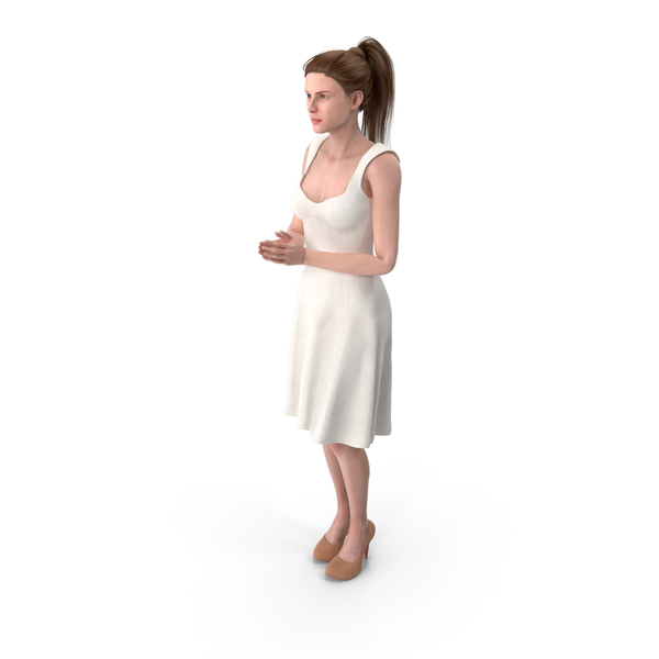 Second psd, woman standing while posing, png