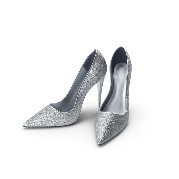 silver heels png