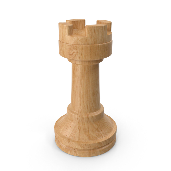 Chess Rook Wood Cardboard Cutout Standup Prop