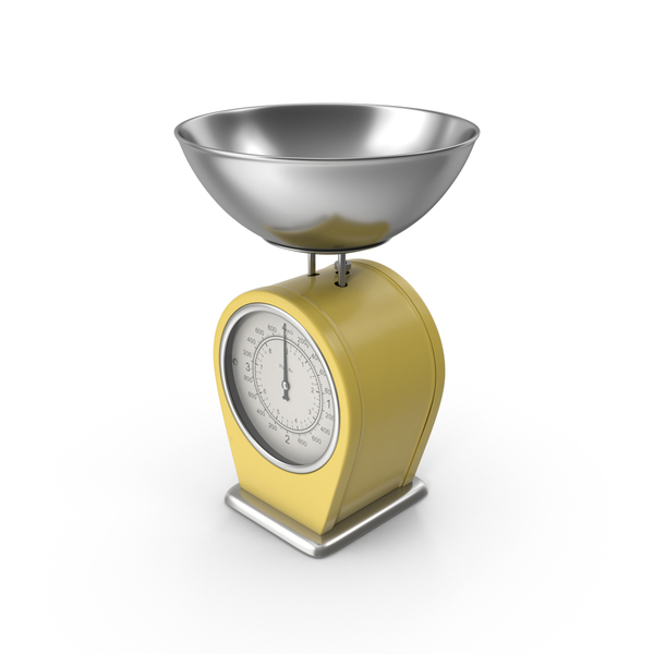 Mechanical Kitchen Scale Yellow, 3D - Envato Elements