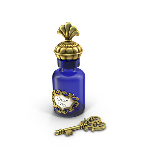Drink Me Bottle With Key PNG & PSD Images