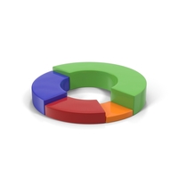 Multicolored Stacked Donut Chart PNG & PSD Images