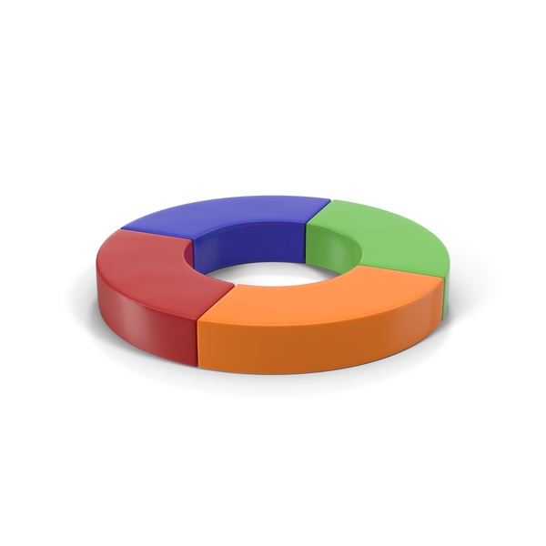 Multicolored Quarter Donut Chart PNG & PSD Images