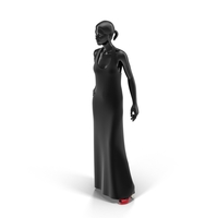 Posed Showroom Mannequin With Long Dress PNG & PSD Images