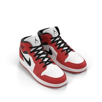 Nike Air Jordan 1 Red And Black PNG & PSD Images