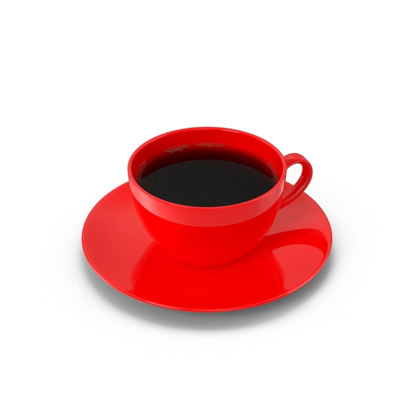 全红咖啡杯PNG和PSD图像