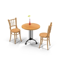 咖啡馆桌和椅子PNG和PSD图像