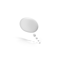 White Thought Bubble Round PNG & PSD Images
