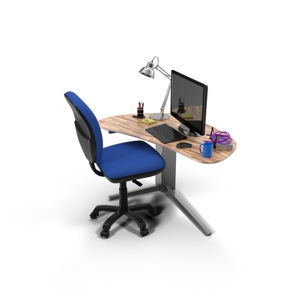 Office Desk and Accessories PNG & PSD Images
