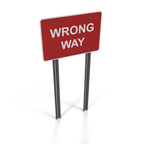 Wrong Way Sign PNG & PSD Images
