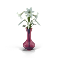 Easter Lilly in Purple Vase PNG & PSD Images