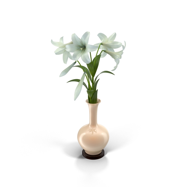 Easter Lilies in Vase PNG & PSD Images