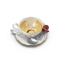Coffee Cup with Spoon and Sugar PNG & PSD Images
