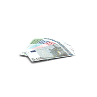 Fanned Out Euro Bills PNG & PSD Images