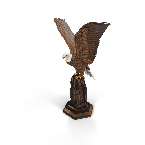 鹰雕塑PNG和PSD图像