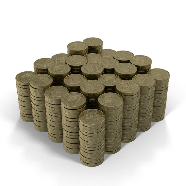 Pound Coin Stacks PNG & PSD Images