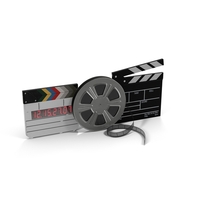 Movie Reel and Clapperboards PNG & PSD Images