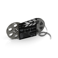 Movie Reels and Clapperboard PNG & PSD Images