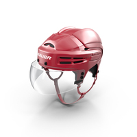 Bauer Red Hockey Helmet PNG & PSD Images