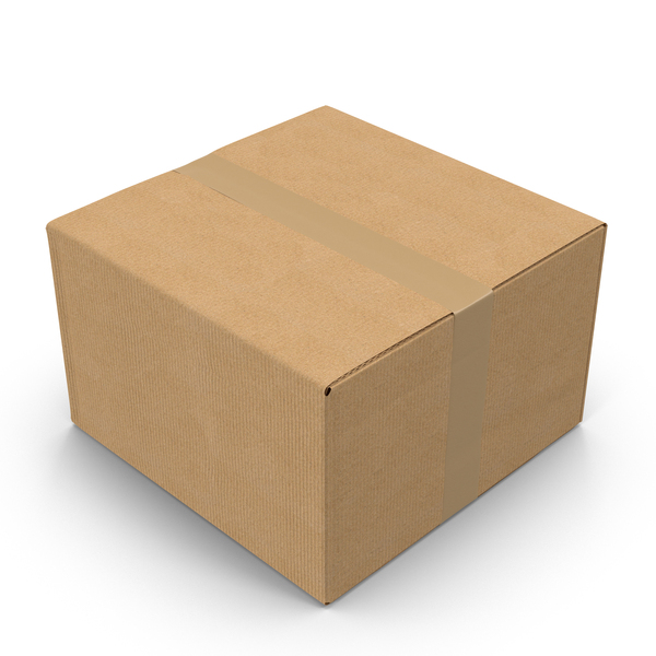 Cardboard Box with Tape PNG & PSD Images